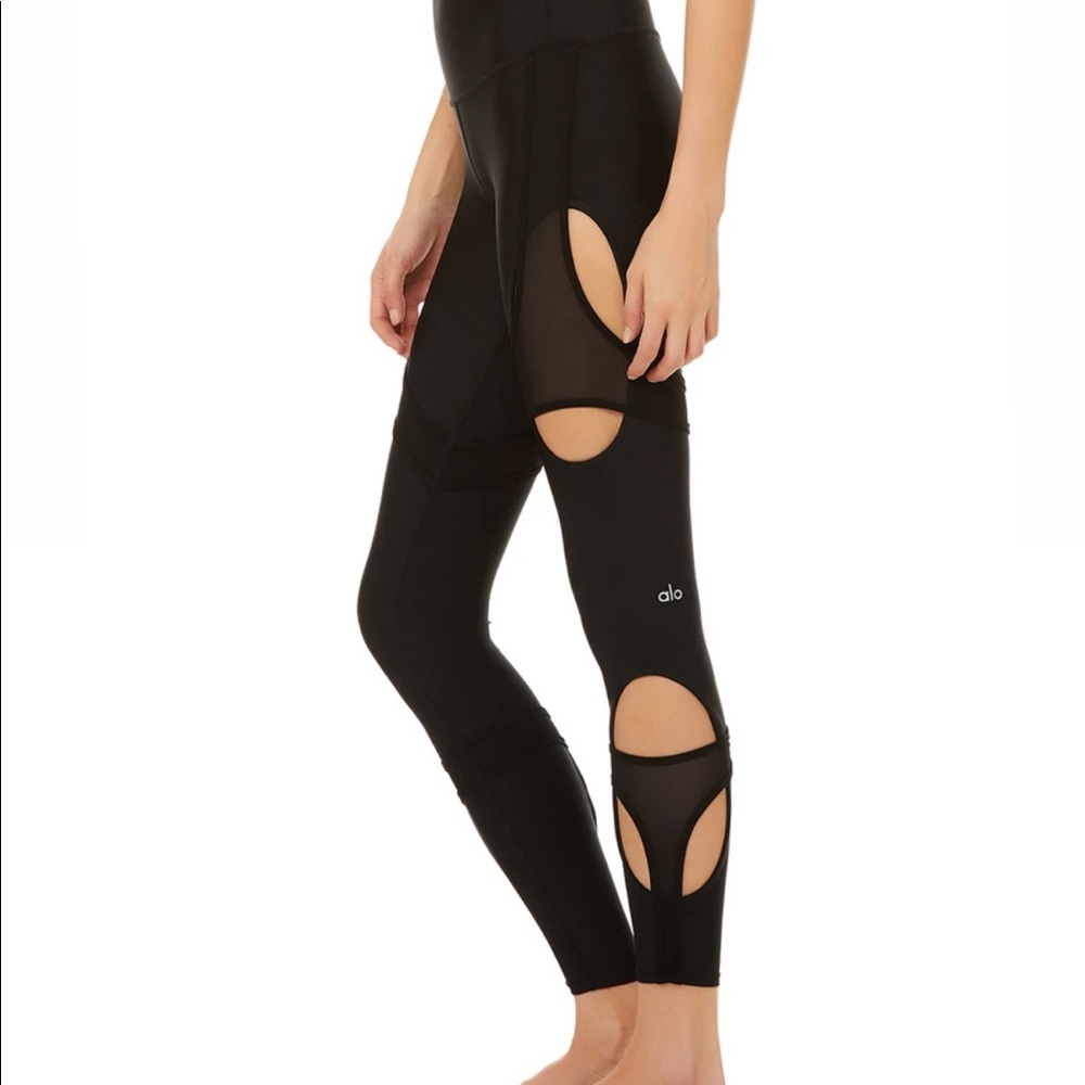 New ALO Yoga High-Waist Arch Cut-Out Leggings Sz M